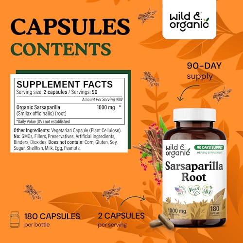 Suplemento herbal de sarsaparilla para limpieza natural