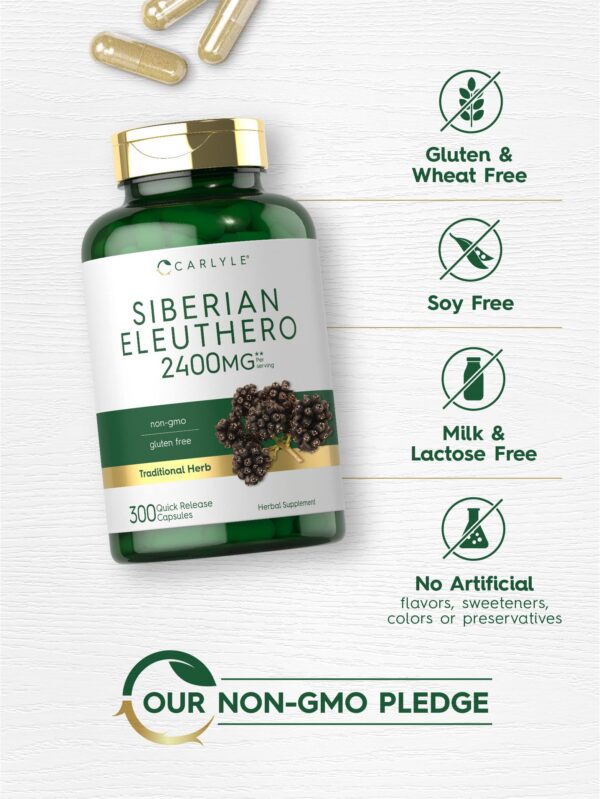Suplemento herbal tradicional Carlyle Eleuthero Siberiano puro