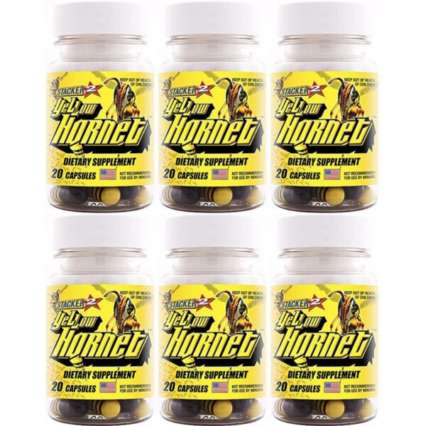 Suplemento herbal Yellow Hornet energía natural Stacker 2