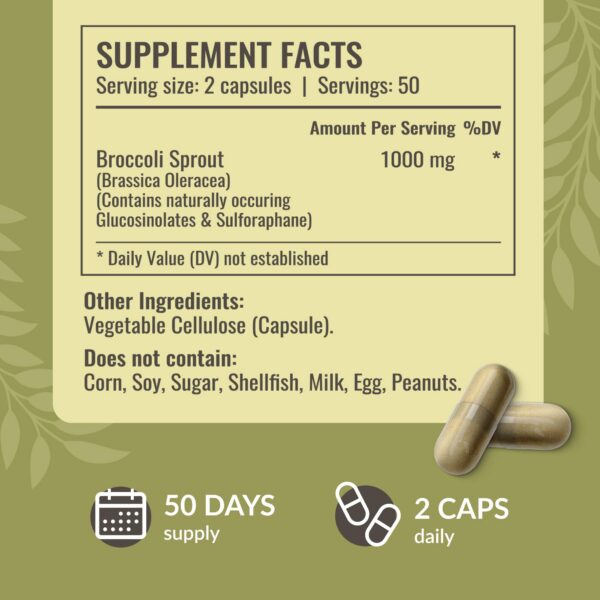 Suplemento de brotes de brócoli en cápsulas HERBAMAMA paquete