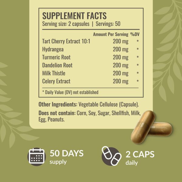 Suplemento HERBAMAMA en cápsulas para ácido úrico