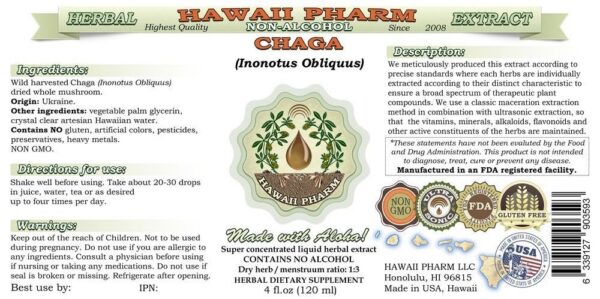 Suplemento herbario de Chaga de Hawaii Pharm