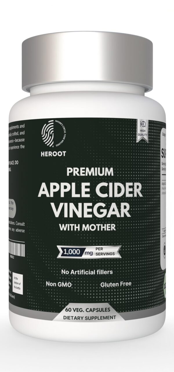 Version 1.0.0 Suplemento Heroot vinagre de sidra manzana 500mg botella