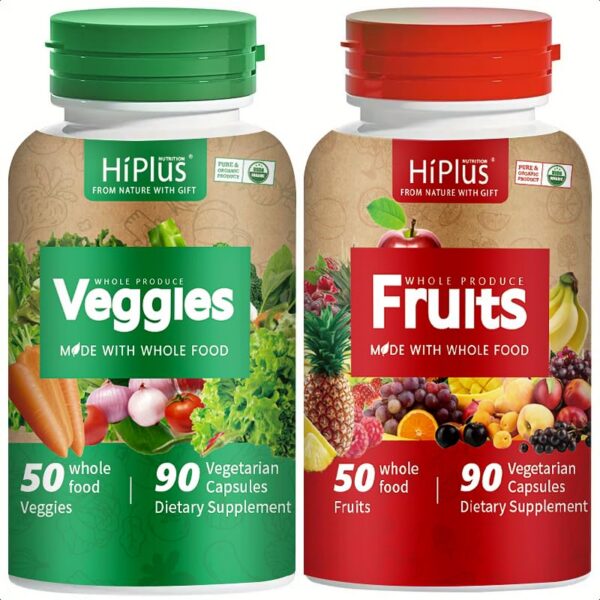 Suplemento HiPlus Frutas y Verduras en cápsulas naturales