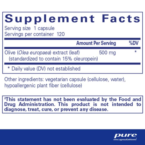 Version 1.0.0 Suplemento hipoalergénico hoja de olivo Pure Encapsulations