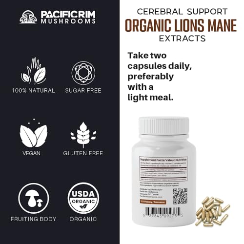 Suplemento de hongos Melena de León pureza alta