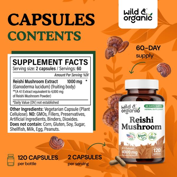 Suplemento de Hongo Reishi para energía y vitalidad