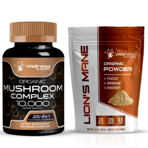 Suplemento de hongos en cápsulas WELLNESS LABSRX