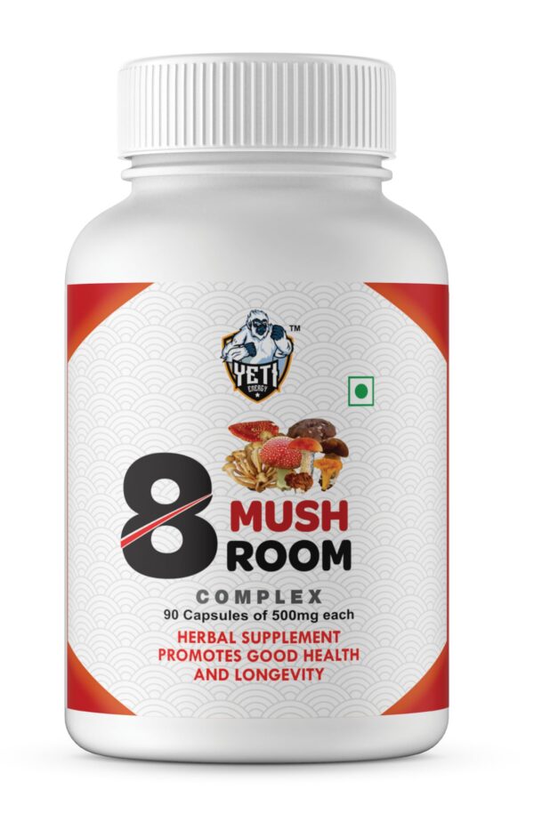 Suplemento de Hongos Complejo de 8 Hongos - 90 Cápsulas