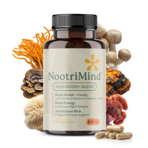 Suplemento de hongos Nootrimind 10-en-1 en envase