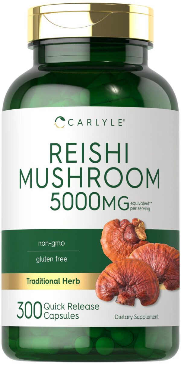 Suplemento hongos Reishi Carlyle 5000mg 300 cápsulas