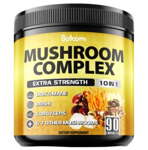 Version 1.0.0 Suplemento de hongos Satoomi 10en1 para memoria y concentración