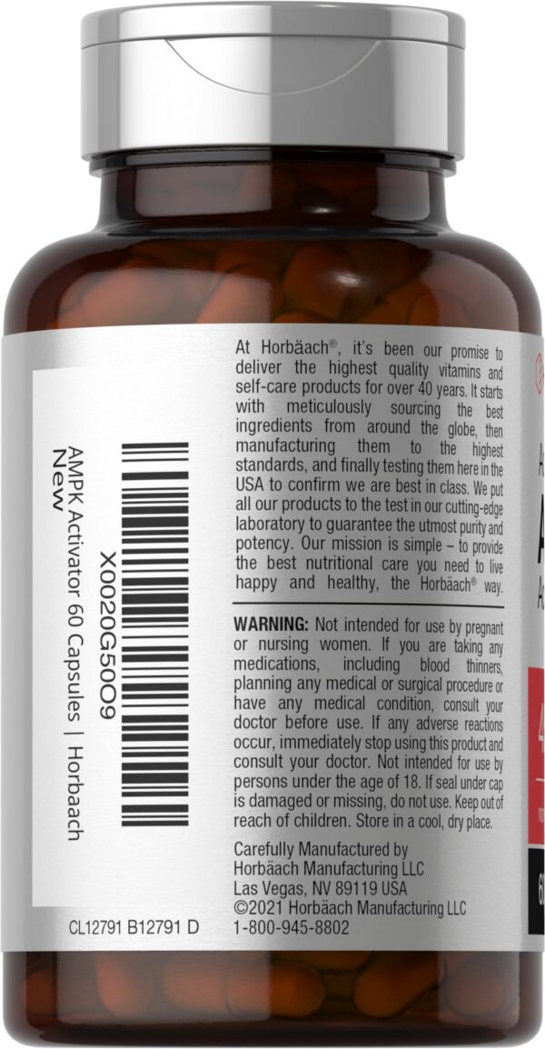 Suplemento Horbäach AMPK metabolico sin gluten