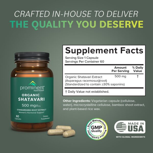 Version 1.0.0 Suplemento hormonal natural Prominent Nutrition Shatavari