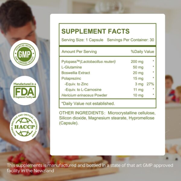 Suplemento HUJ con Lactobacillus Reuteri para combatir H. pylori
