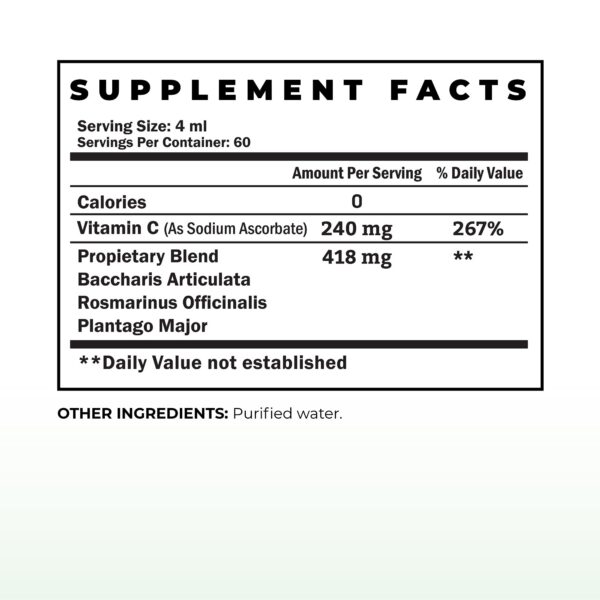 Suplemento Immune Bio vitamina c carqueja romero plátano