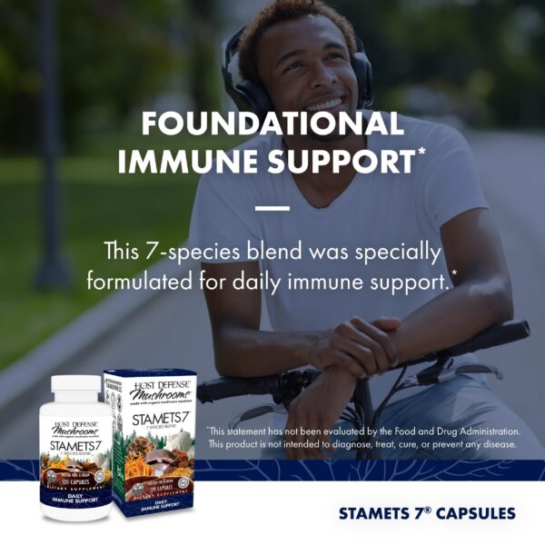 Suplemento inmunidad con 7 setas Stamets Host Defense