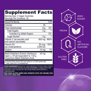 Suplemento inmunológico gominolas Sambucol para niños y adultos