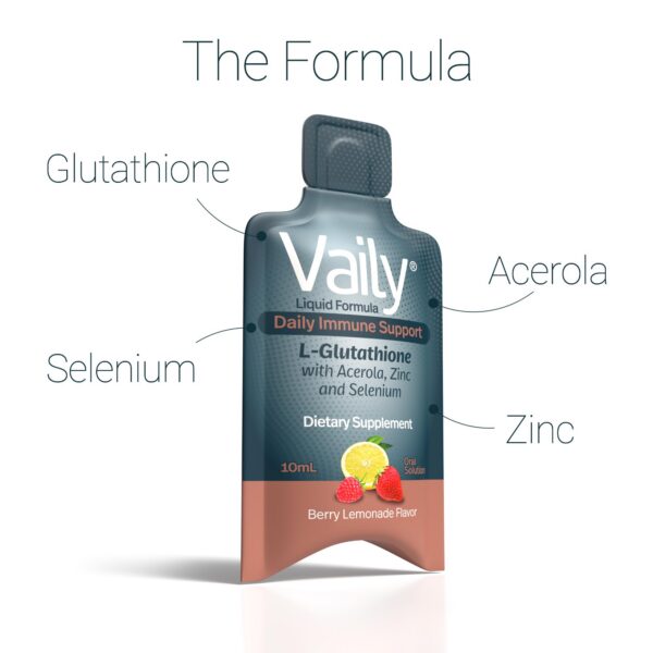 Suplemento inmunológico Vaily glutatión, vitamina c, zinc, selenio