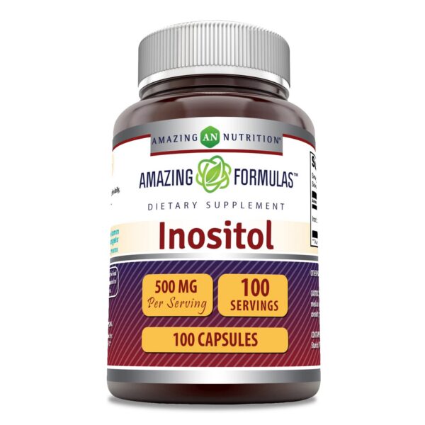 Suplemento inositol 500mg Amazing Formulas botella