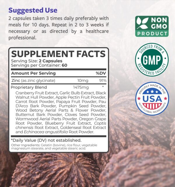 Suplemento Intestinal Guard cápsulas para salud digestiva