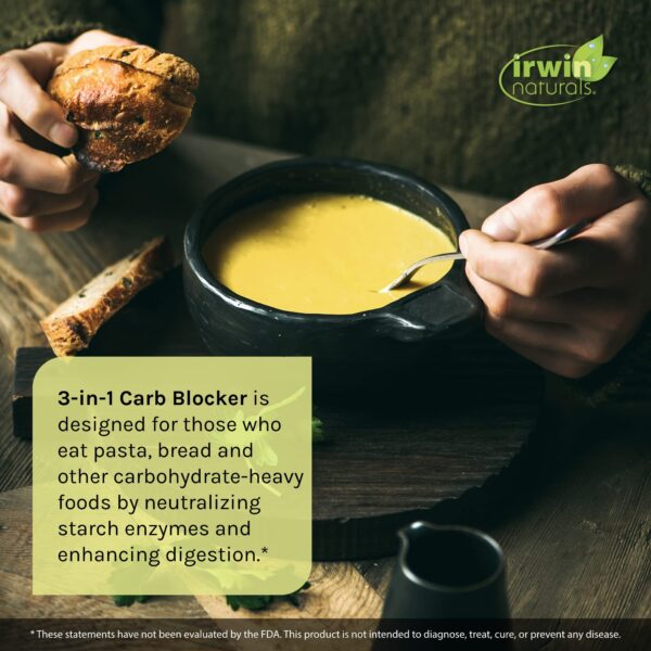 Suplemento Irwin Naturals para metabolismo y digestión bloqueo de carbohidratos