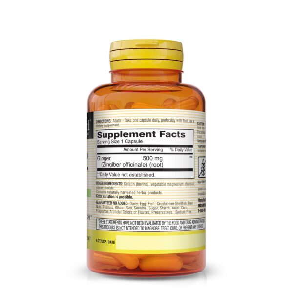 Suplemento de jengibre natural Mason Natural cápsulas beige 500 mg