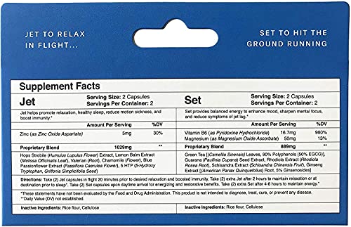 Suplemento jet set para energía y relajación en viaje