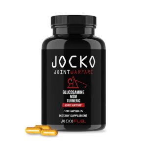 Botella de suplemento Jocko Fuel para articulaciones 180 cápsulas