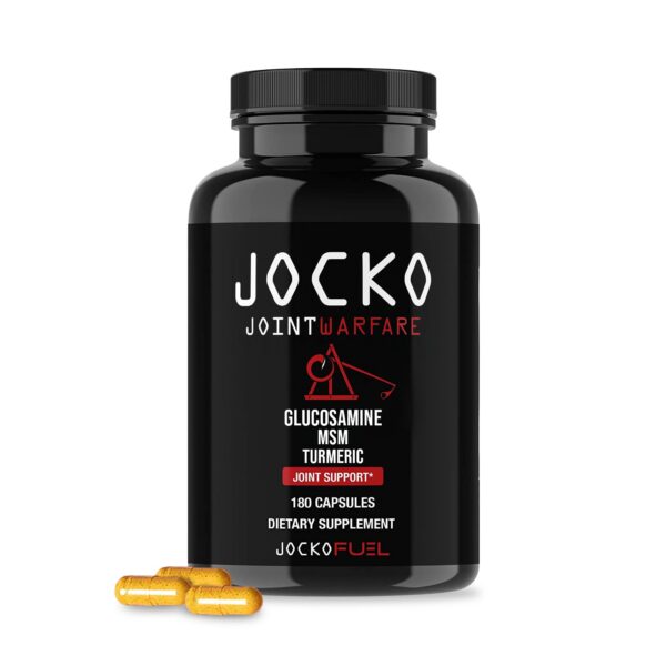 Botella de suplemento Jocko Fuel para articulaciones 180 cápsulas