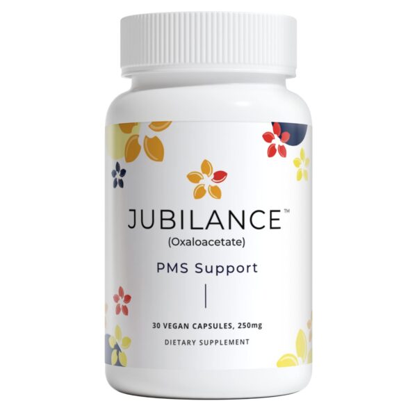 Suplemento Jubilance para PMS en empaque dorado