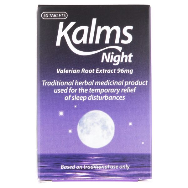 Caja suplemento Kalms Kalns Night con 50 cápsulas extracto valeriana
