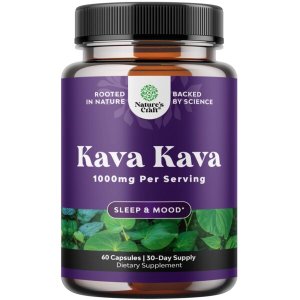Suplemento kava kava 1000mg cápsulas Natures Craft