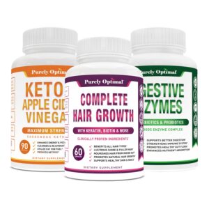 suplemento keto premium purey optimal cápsulas vinagre de manzana crecimiento cabello