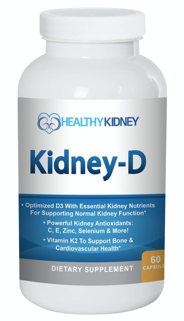 Suplemento Kidney-D para soporte de vitamina D y salud ósea