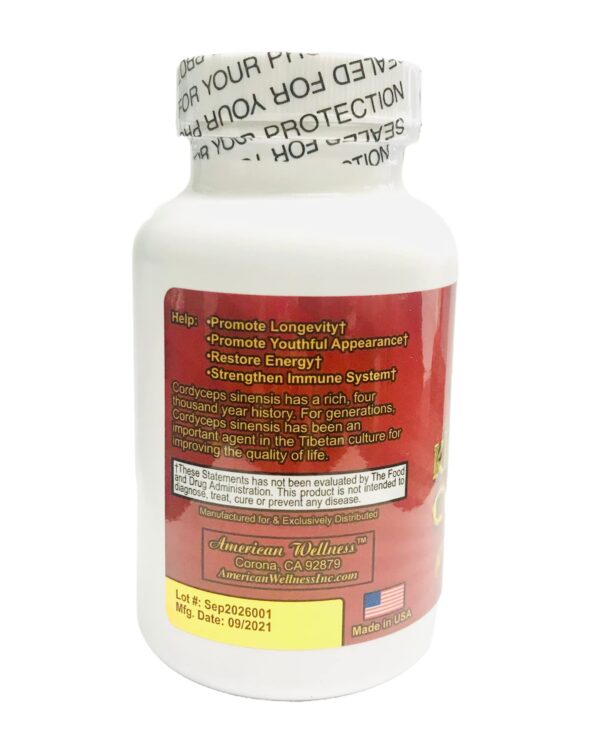 Suplemento King Golden Cordyceps 90 cápsulas hongos