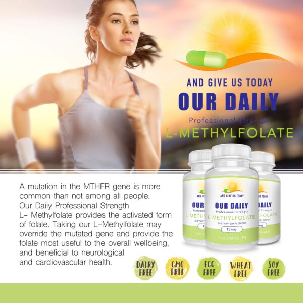 Suplemento L-Metilfolato 120 cápsulas alta pureza