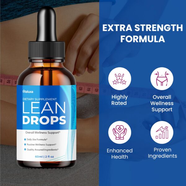 Suplemento Lean Drops con ingredientes premium naturales