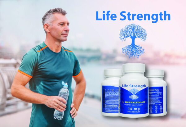 Suplemento LifeStrength 15 mg metilfolato sin gluten