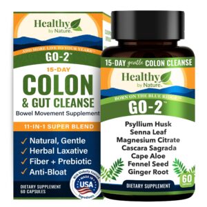 Suplemento limpieza de colon 60 cápsulas Healthy by Nature