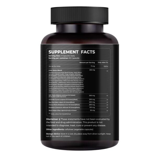 Suplemento para limpieza hepática Mishas en cápsulas veganas