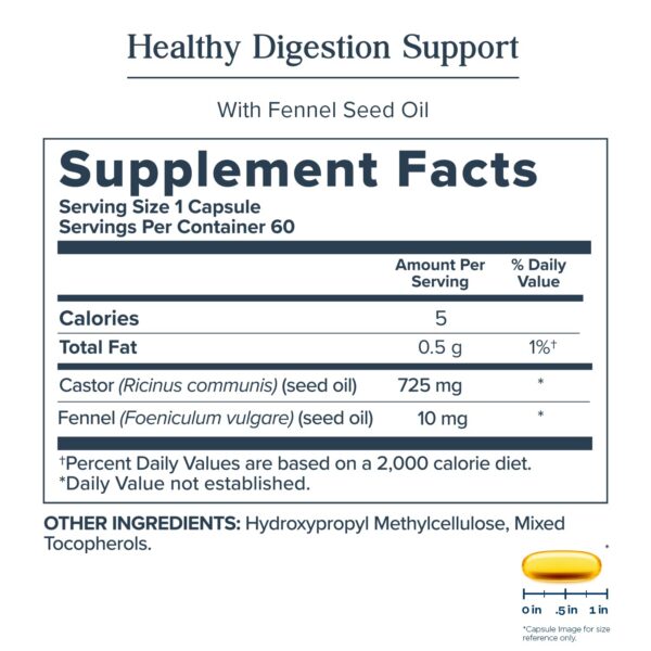 Suplemento para limpieza intestinal con aceite de hinojo