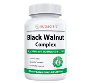 Suplemento limpieza intestinal Nutracraft Black Walnut caja frontal