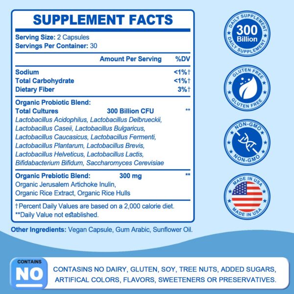 Suplemento Linkvibe cápsulas probióticas salud digestiva e inmunidad