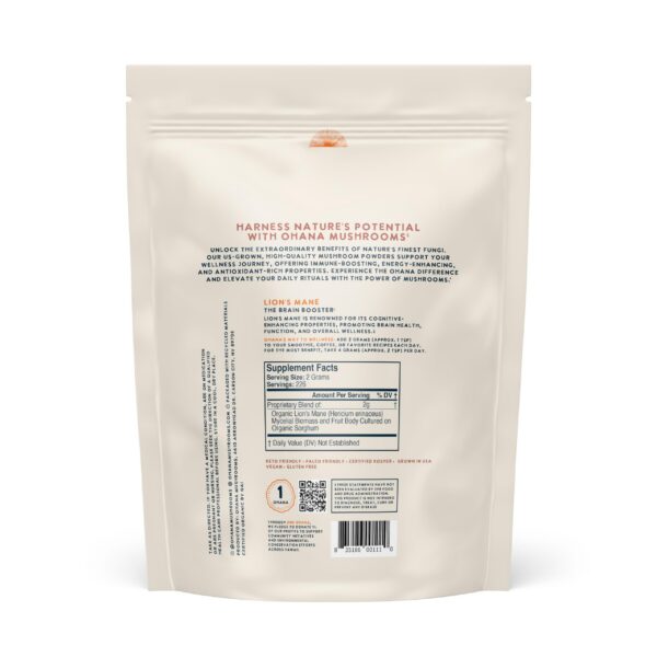 Suplemento de Lion’s Mane Ohana para salud cerebral