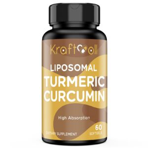 Suplemento liposomal de cúrcuma con pimienta negra en cápsula blanda