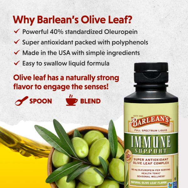 Version 1.0.0 Suplemento líquido Barlean's oleuropeína antioxidante