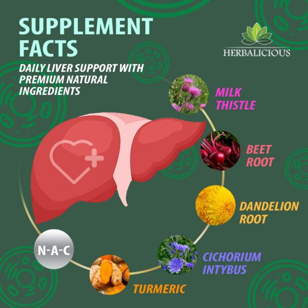 Suplemento líquido hepático Liver Support NAC con cardo mariano