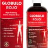 Suplemento líquido de hierro vegano Globulo Rojo botella