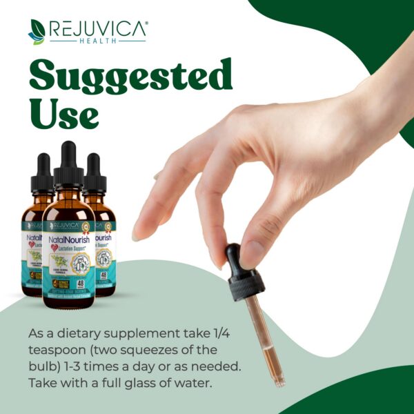 Suplemento líquido para lactancia NatalNourish etiqueta lateral